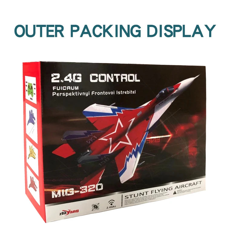Parkten P320 2.4G RC Fixed Wing Glider Airplane – Hand Throw Foam Fighter Plane for Boys