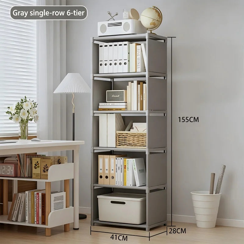 Multilayer Bookshelf & Bookcase – Easy Assembly, Storage Shelf for Books, Toys & Sundries, Living Room, Bedroom & Study