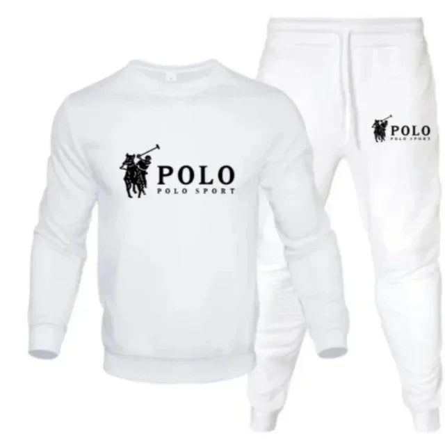 Men's Round-Neck Sweatshirt & Jogging Pants Set – Outdoor Fitness Casual Autumn Winter