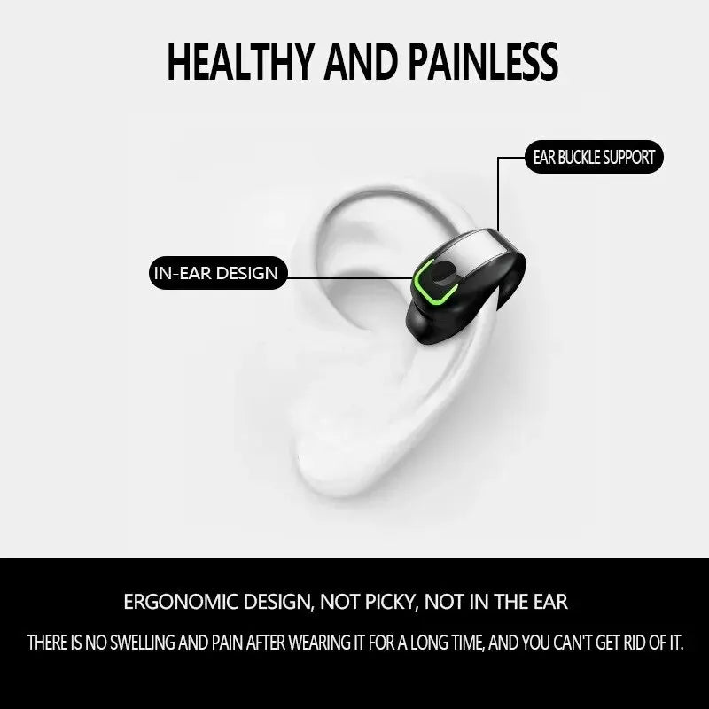 MECOTTZ Bluetooth 5.3 Ear Hook Earphone – Hybrid Driver, ANC, IPX5, 688Hr Standby, CE/RoHS, Single & 3-Pack