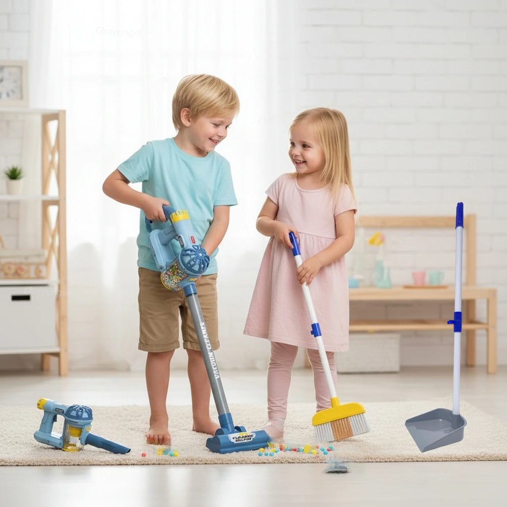 Kids Electric Vacuum Cleaner Toy Set – Simulation Housekeeping Role Play Educational Toy for Toddlers