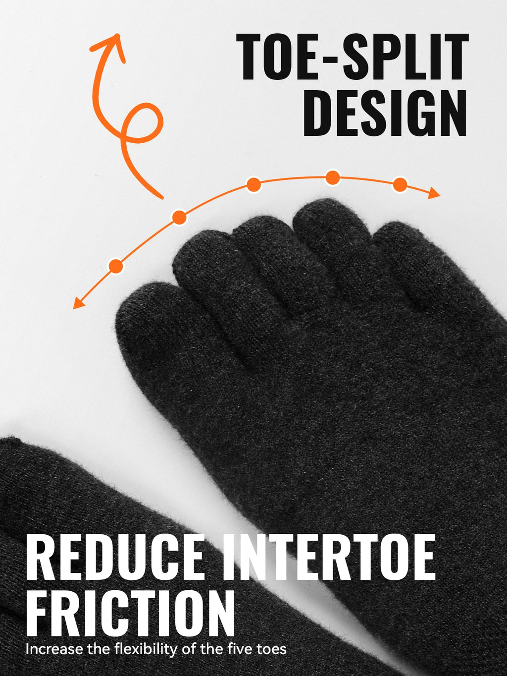 Merino Wool Five-Toe Socks for Running & Hiking