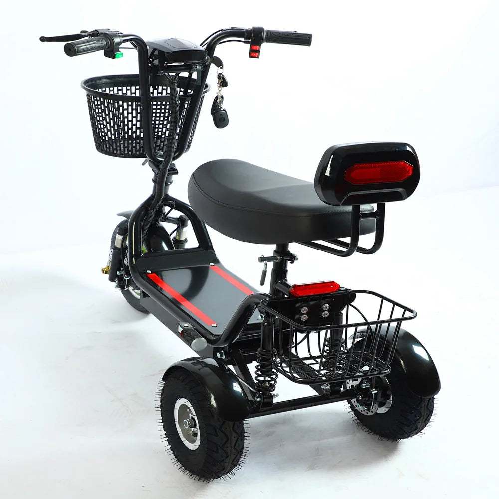 3-Wheel Electric Mobility Scooter – 350W, 48V, 30–55 km Range