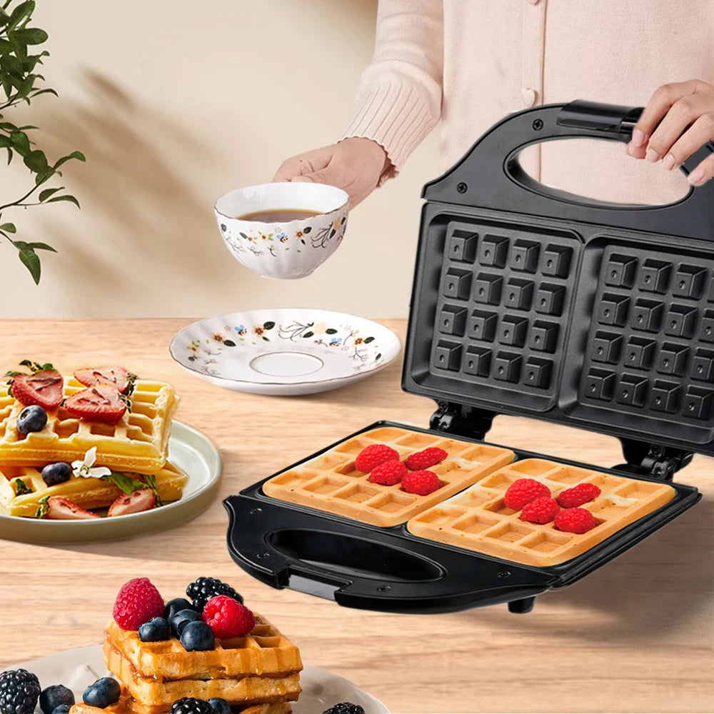 Professional Electric Waffle Maker — Non-Stick Multifunction Breakfast Machine