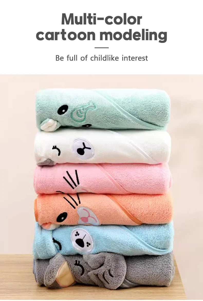 Soft Absorbent Baby Bath Towel – Newborn Swaddle Wrap & Receiving Blanket for Girls & Boys