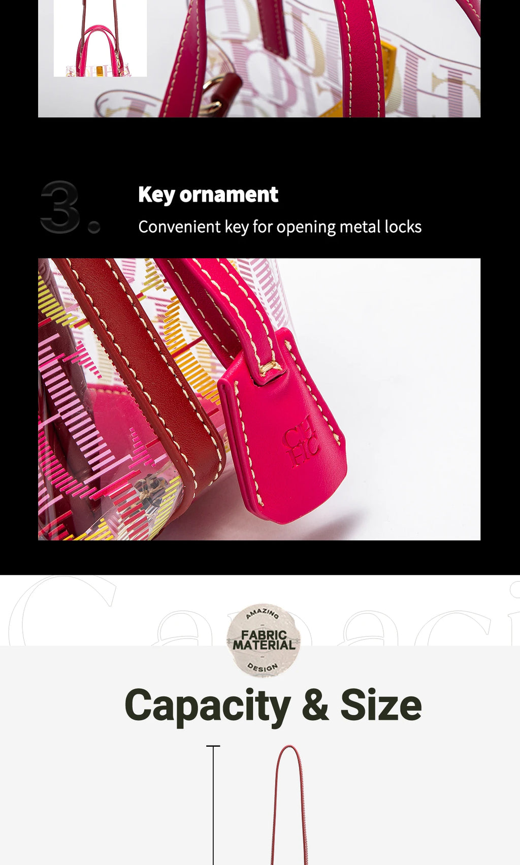 CH Transparent Luxury Shoulder Bag – Creative Personalized Fashion Design Handbag for Women 2026