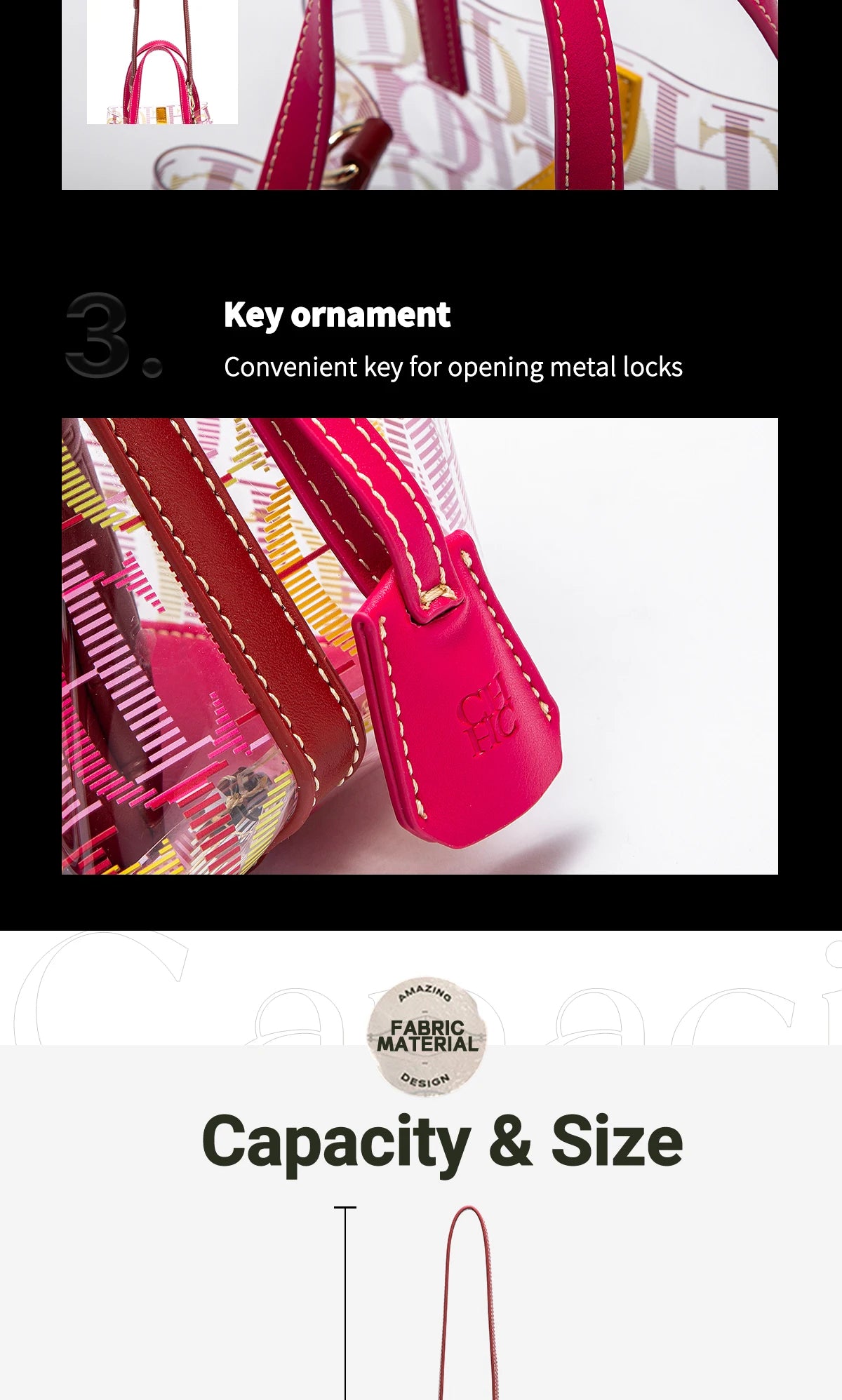 CH Transparent Luxury Shoulder Bag – Creative Personalized Fashion Design Handbag for Women 2026