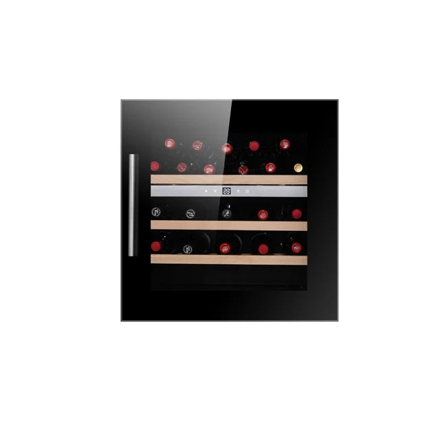 High-End Electric Wine Cooler — Full Glass Door Wine Fridge for 30 Bottles, Premium Wine Refrigerator