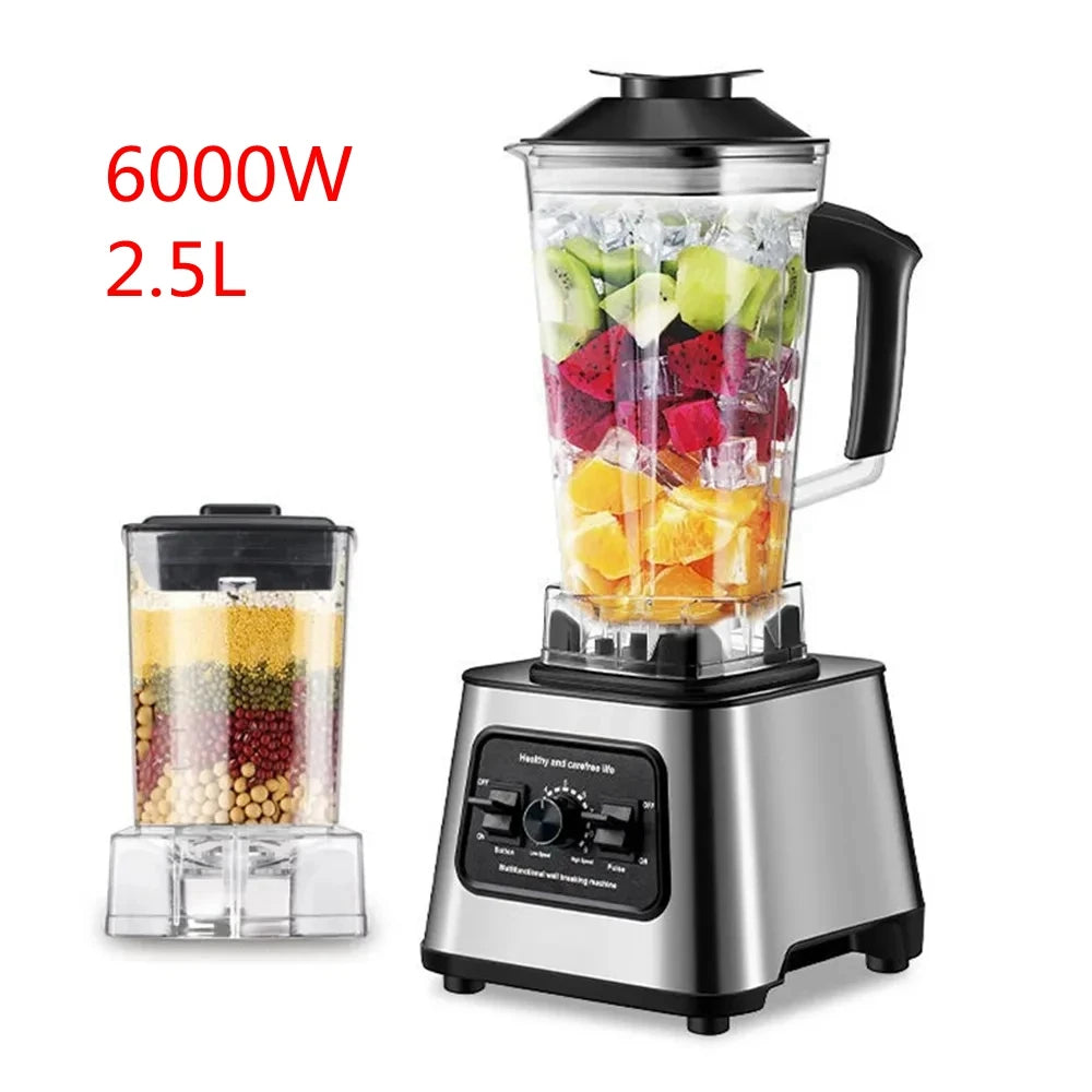 6000W Powerful Blender – 2.5L Container, Ice, Nut & Fruit Smoothie Maker, Food Processor