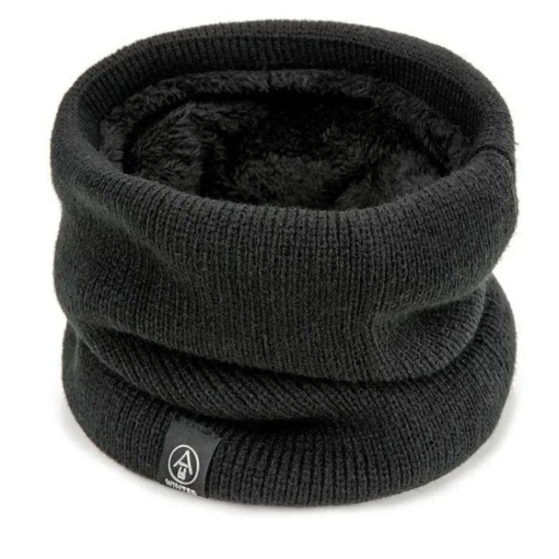 Knitted Winter Neck Warmer Scarf — Thick Fleece-Lined Unisex Face Cover