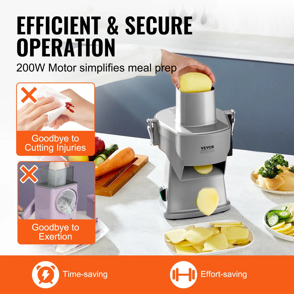4-in-1 Electric Vegetable Slicer — Multifunctional Food Cutter for Slicing, Shredding, Dicing & Slitting