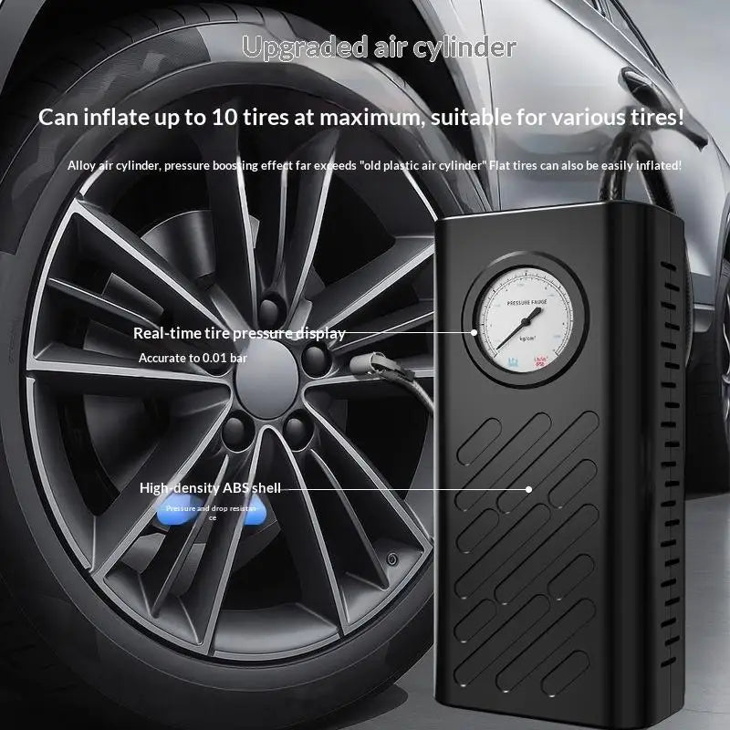 Cordless Tire Inflator with Pointer Pressure Gauge