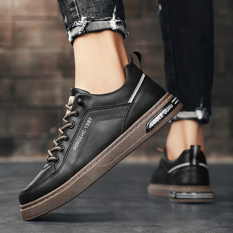 Men’s Breathable White Casual Sneakers — Lightweight Everyday Shoes