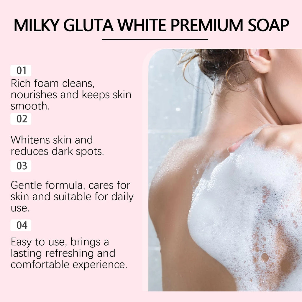 Milk Moisturizing Brightening Soap Bar – Dark Spot Reduction, Oil Control & Bleaching, 70g