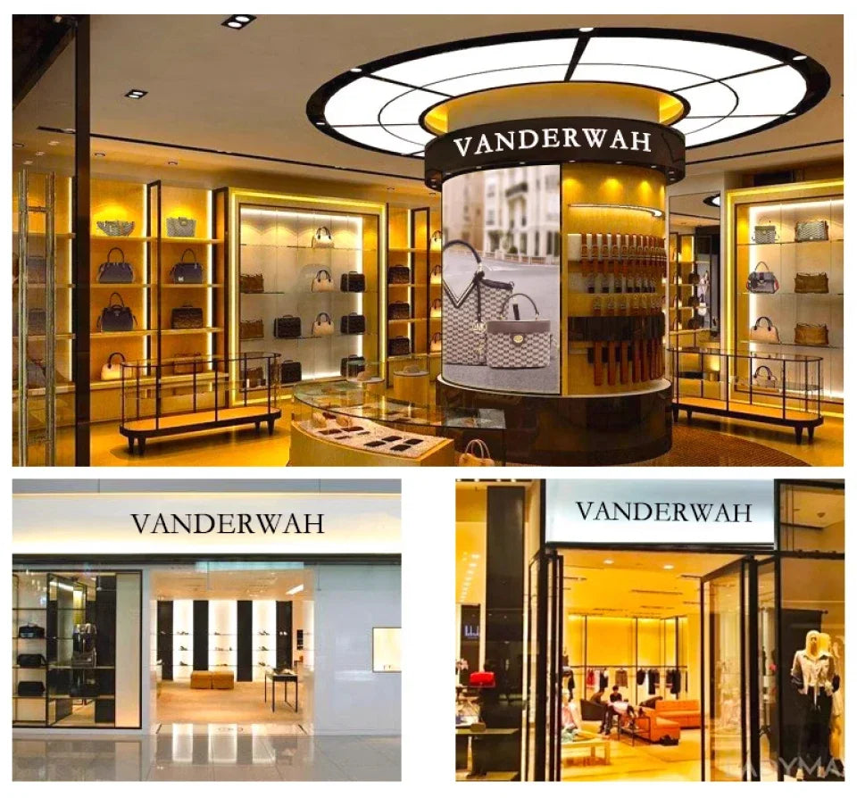 VANDERWAH Woven Handle Alligator Microfiber Leather Tote – Luxury Designer Shoulder Handbag for Women
