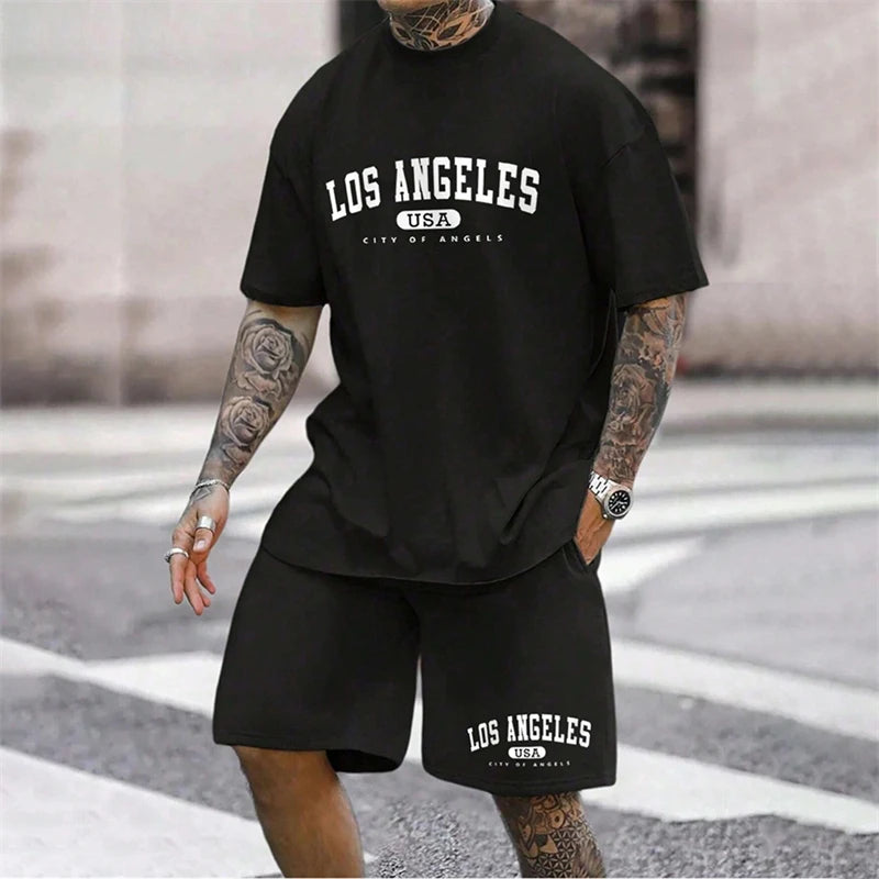 Men's Basketball Sport Outdoor Leisure Set – Loose Comfortable Holiday Casual Suit (Up to 6XL)