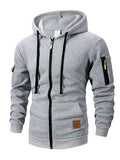 Men's Zip Hoodie Slim Fit Jacket — Fitted Casual Zip-Up Hoodie
