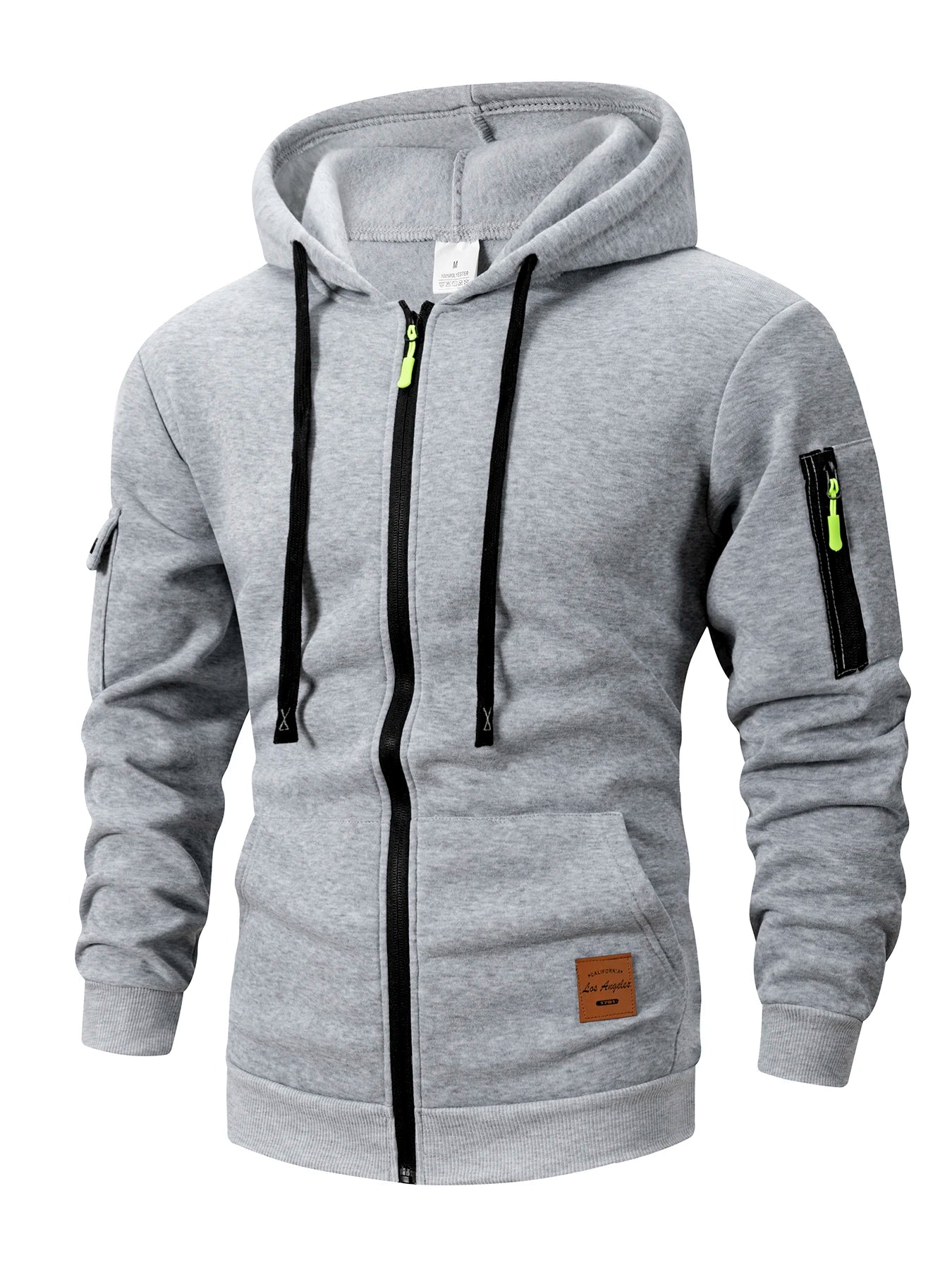 Men's Zip Hoodie Slim Fit Jacket — Fitted Casual Zip-Up Hoodie