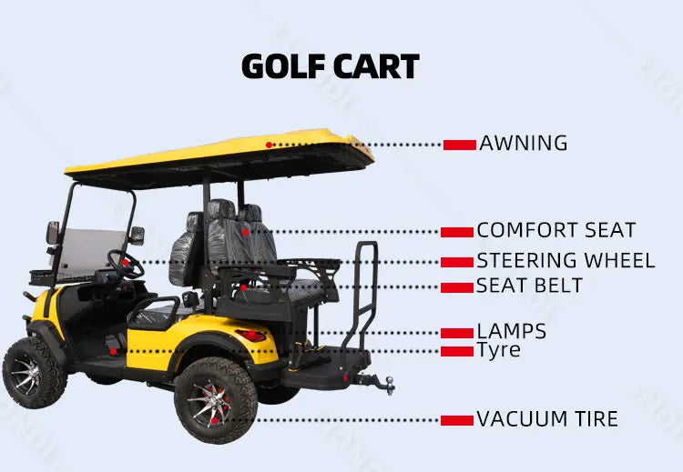 New ArrivalOff Golf Buggy Club Luxury Electric Car 2/4/6-seater Electric Golf Cart for Golf Courses/Resorts