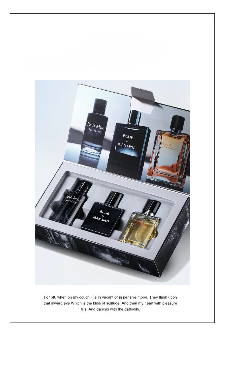Men's Wild Fragrance Gift Set 3x30ml Eau de Toilette – Long-Lasting Masculine Scent