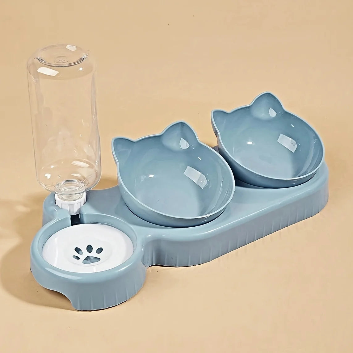 3-in-1 Gravity Pet Water & Food Bowl Set