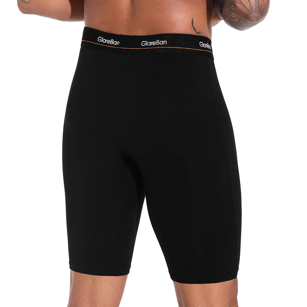 Men's Cotton Stretch Long Boxer Briefs, 4-Pack