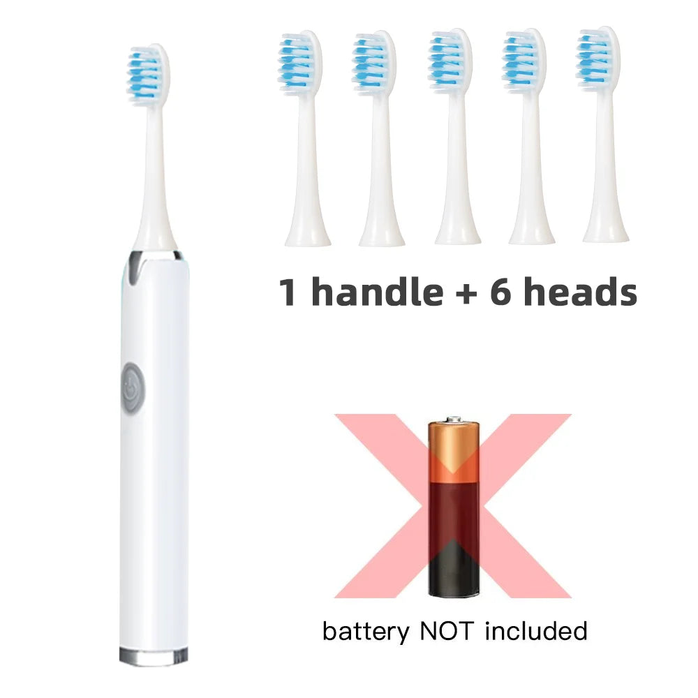 Tongwode Sonic Electric Toothbrush – IPX7 Waterproof, Soft Bristle, 3 Modes, Replaceable Heads