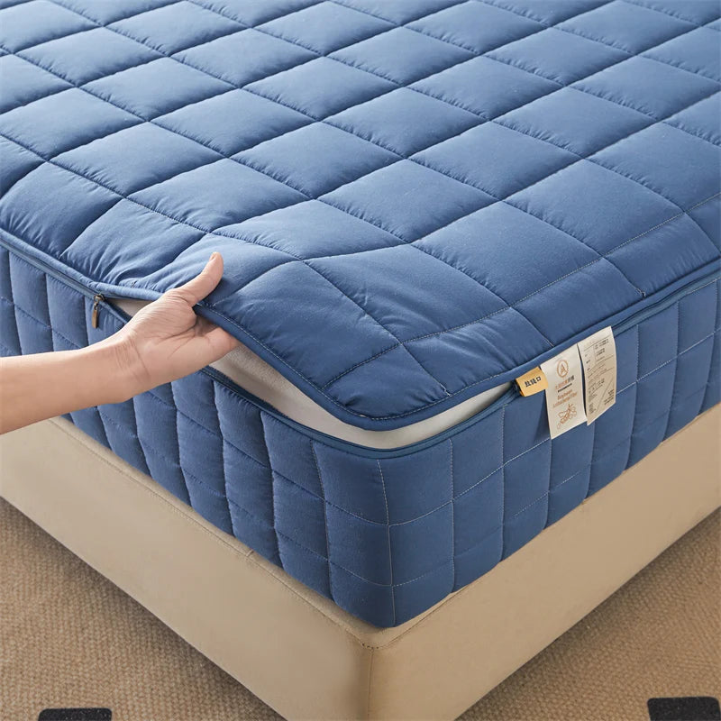 Six-Sided All-Inclusive Mattress Cover with Zipper – Thickened Quilted Protector, Custom Sizes
