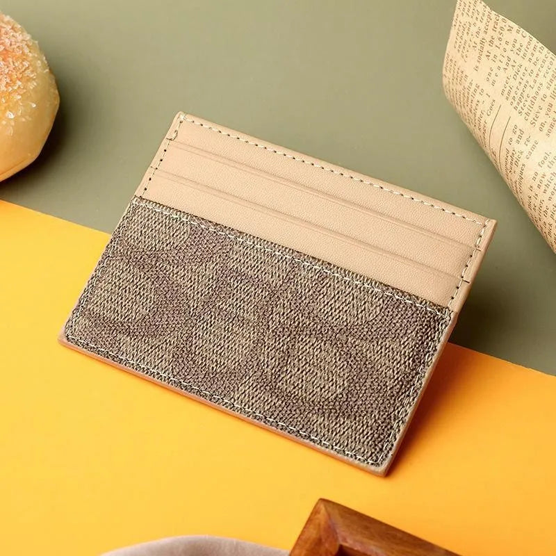 Women's Multi-Function PU Leather Card Holder Wallet – Short Coin Purse in Black & Khaki
