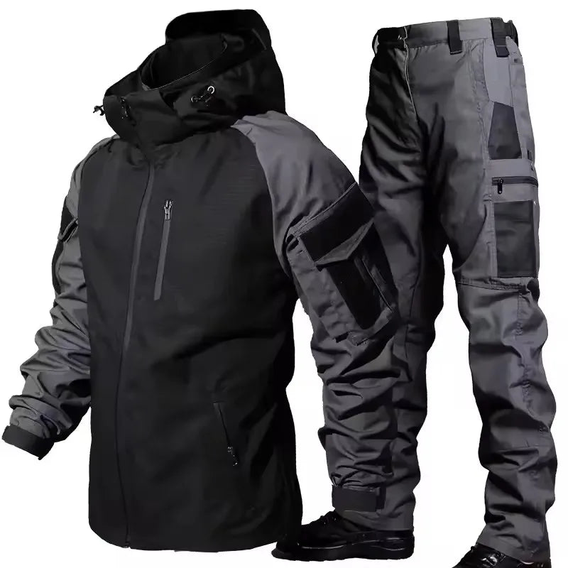 Men's Tactical Waterproof Tracksuit – Multi-Pocket Combat Training Set