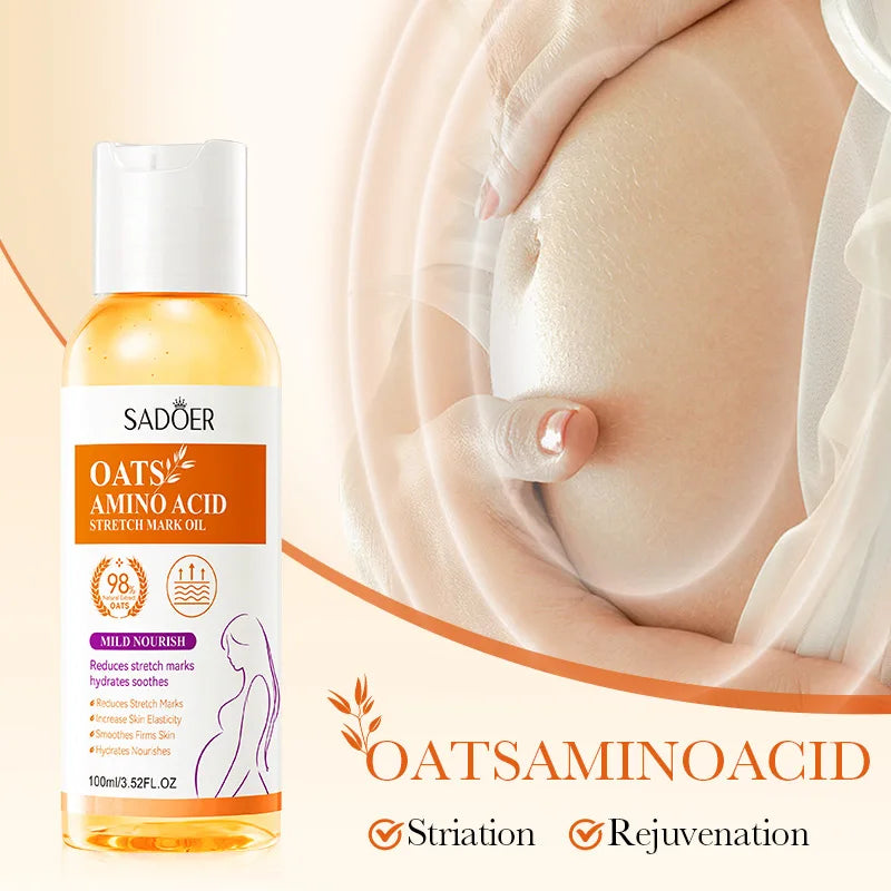 Stretch Marks Permanent Removal Oil — Oat Amino Acid Firming & Repair Body Oil 100ml