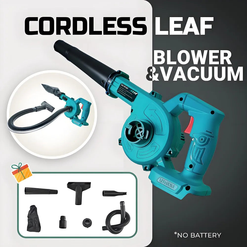 Cordless 2-in-1 Air Blower & Vacuum Cleaner – Leaf & Dust Collector, Makita 18V/21V Compatible
