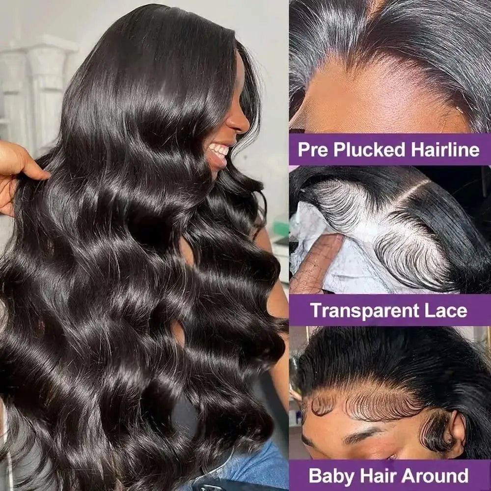 250 Density Body Wave Lace Front Wig | 13x4 13x6 5x5 HD Glueless Pre-Plucked Bleached Knots Brazilian Human Hair