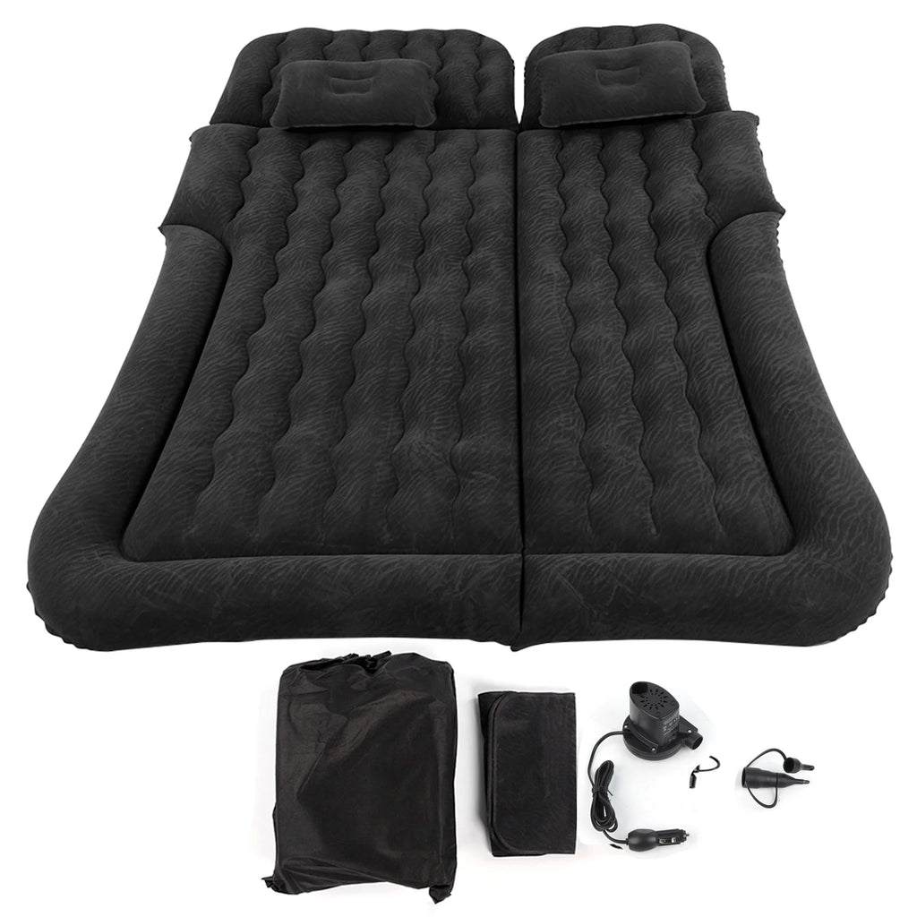 2-in-1 Inflatable Car Travel Mattress – PVC Flocking Soft Backseat Air Bed for Car & SUV