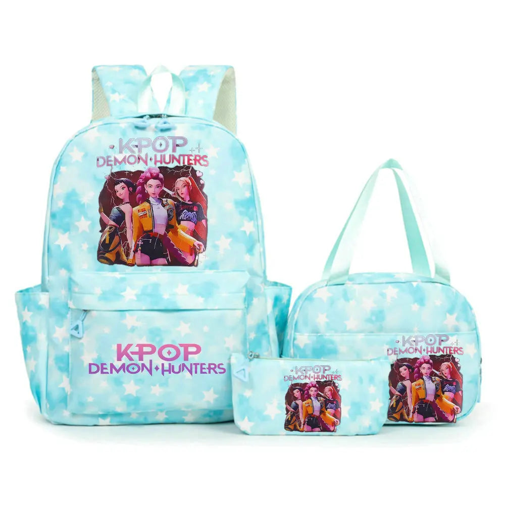 KPop Demon Hunters Nylon Backpack – Campus School & Travel Bag