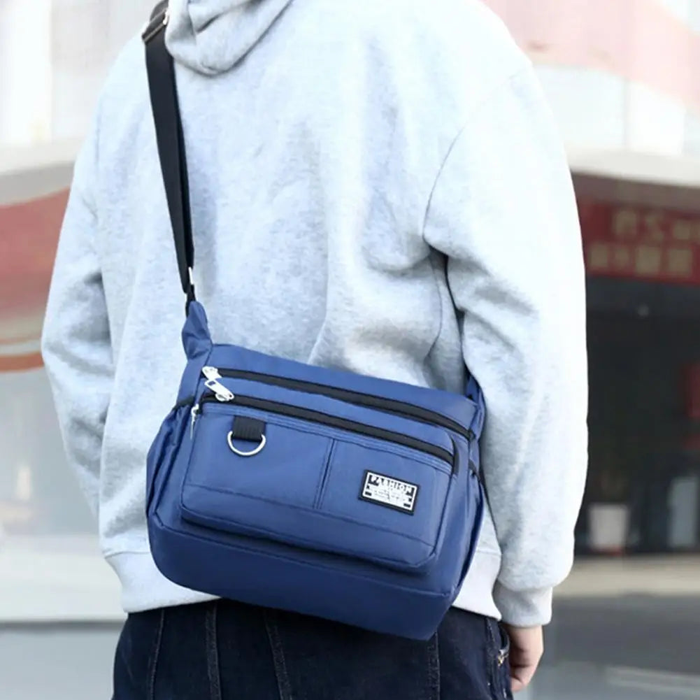 Men's Large Capacity Crossbody Bag – Multi-Pocket Business Shoulder Handbag in 4 Styles