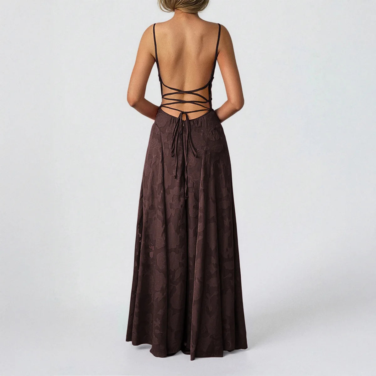 Strapless Tube Top Fit & Flare Midi Dress — Sexy Sleeveless Wedding Banquet Party Dress