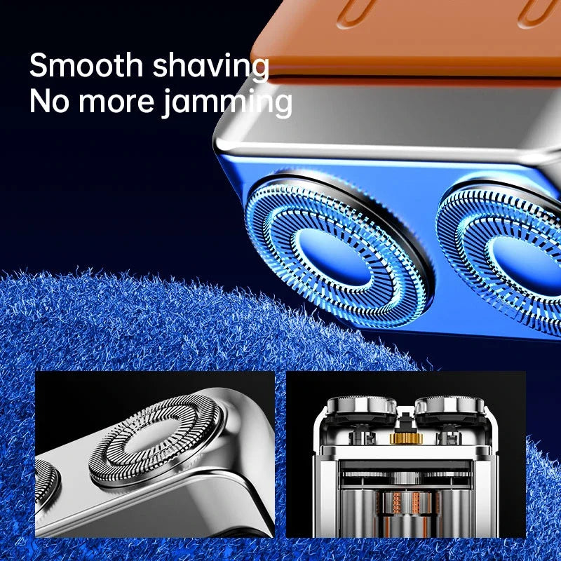 HAOYUNMA R20 Mini Electric Shaver – LED Display, Magnetic Blade, Waterproof, 120-Min Runtime