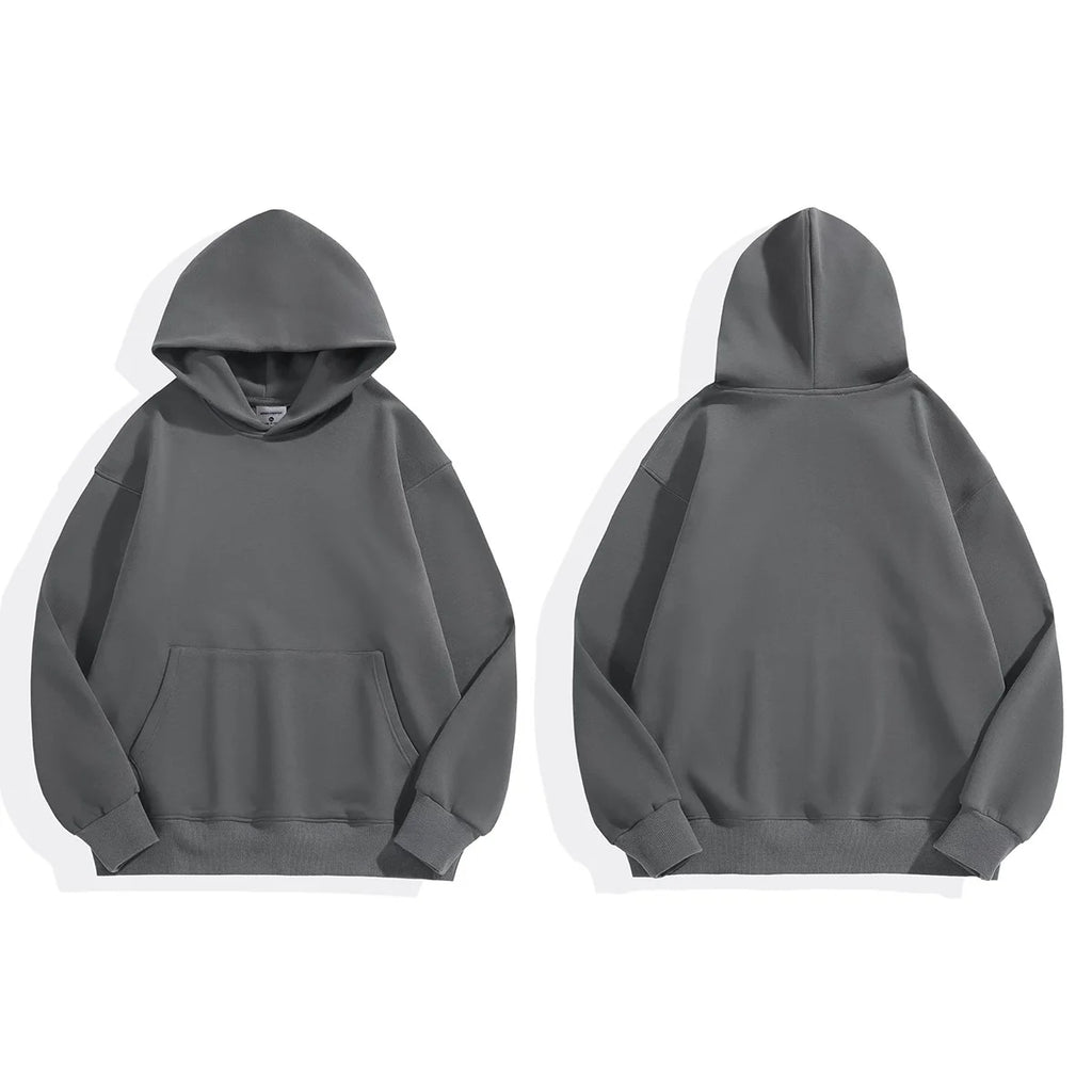 Men's Heavy Weight Polar Fleece Pullover Hoodie — 480gsm Thick Cotton Sweatshirt