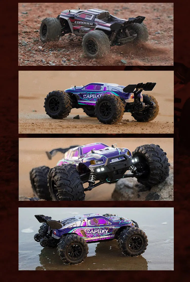 50KM/H 1:16 Scale 4WD RC Car with LED Lights – High Speed Off-Road Buggy Truck