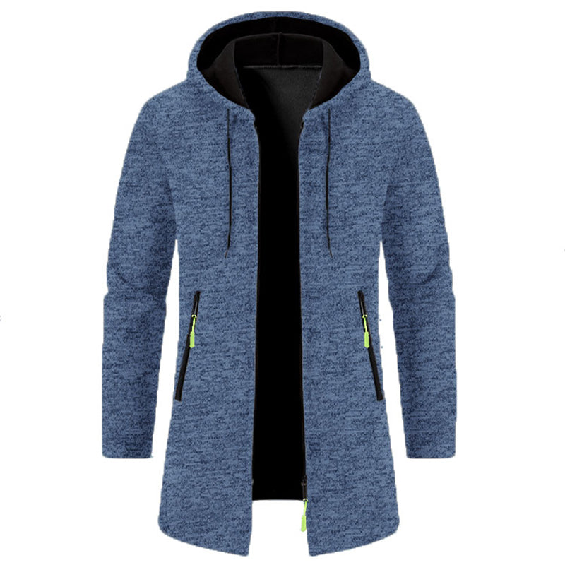 Men's Longline Zip-Up Hoodie