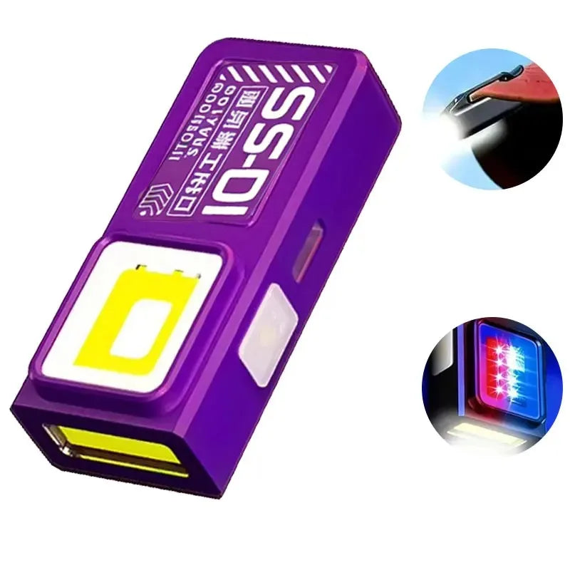 Mini COB LED Flashlight – 800 Lumen, Rechargeable, Belt Clip, Magnet, Waterproof EDC Pocket Light