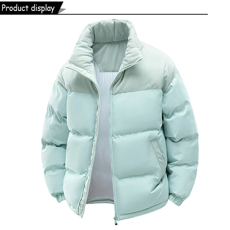 Men's Removable Hooded Windbreaker Parka Jacket – Warm Casual Outerwear for Autumn & Winter