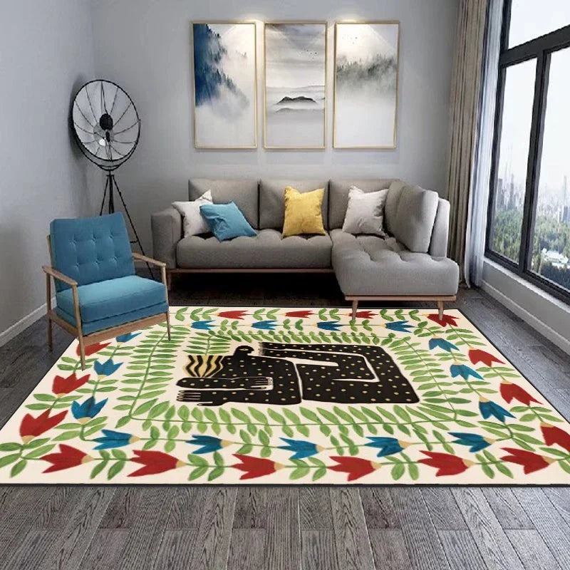 Fashion Plush Area Rug – Large Soft Carpet for Living Room, Bedroom & Cloakroom