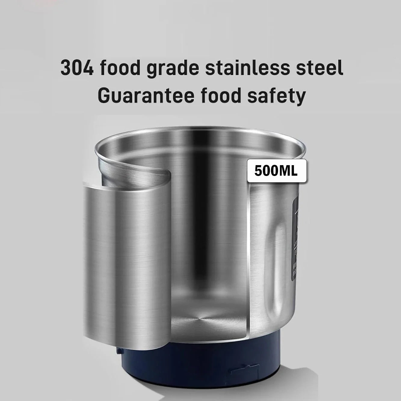 Electric Coffee & Grain Grinder – 500ml Stainless Steel, Beans, Grains & Spice Mill for Kitchen
