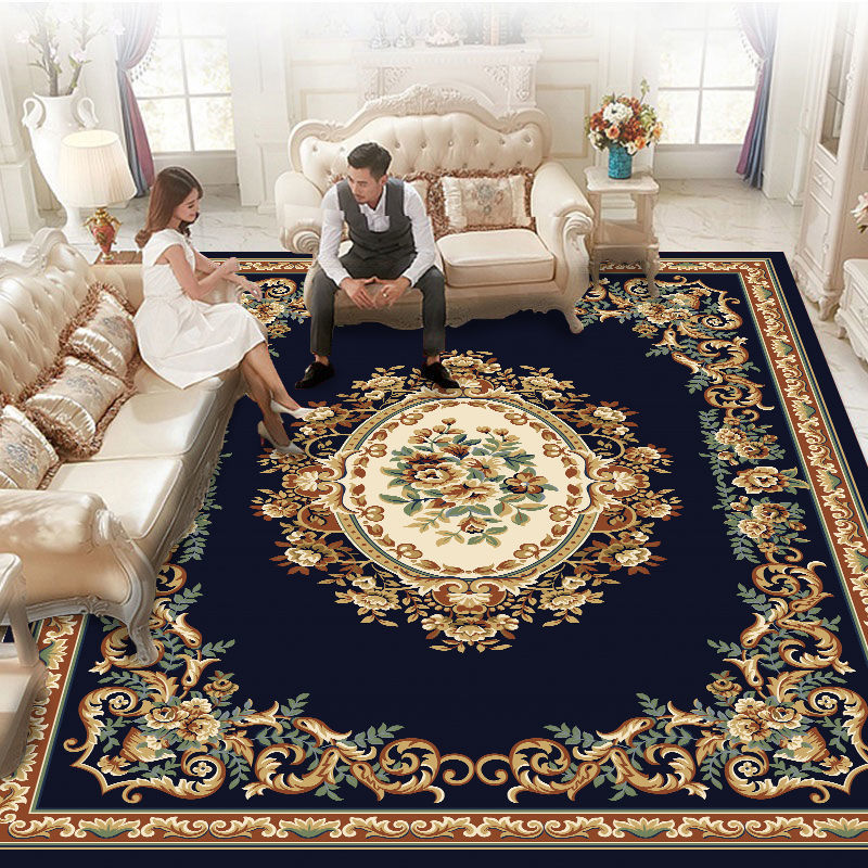 European Luxury Large Area Rug – Washable Non-Slip Carpet for Living Room & Bedroom