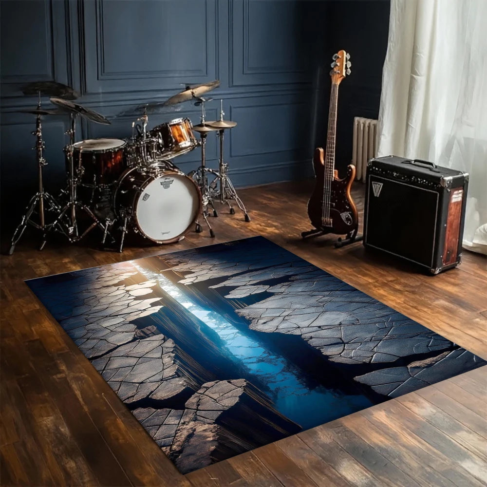 3D Illusion Deep Hole Gaming Room Rug – Non-Slip Area Carpet for Living Room, Bedroom & Lounge, 5 Designs & 3 Sizes