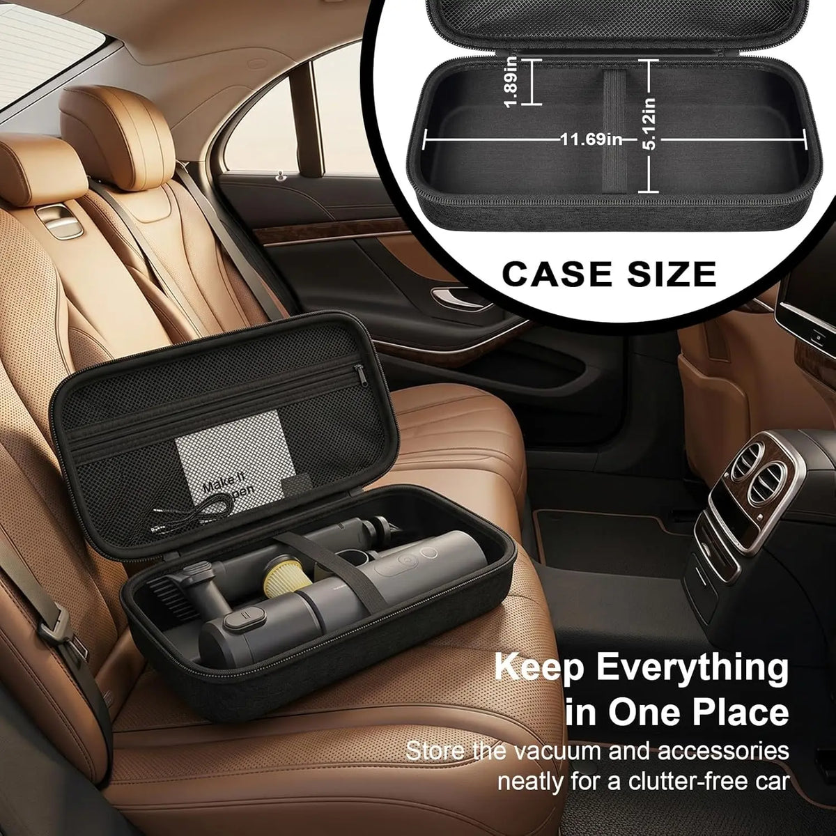 Car Vacuum Storage Case – Hard EVA Organizer for HOTO