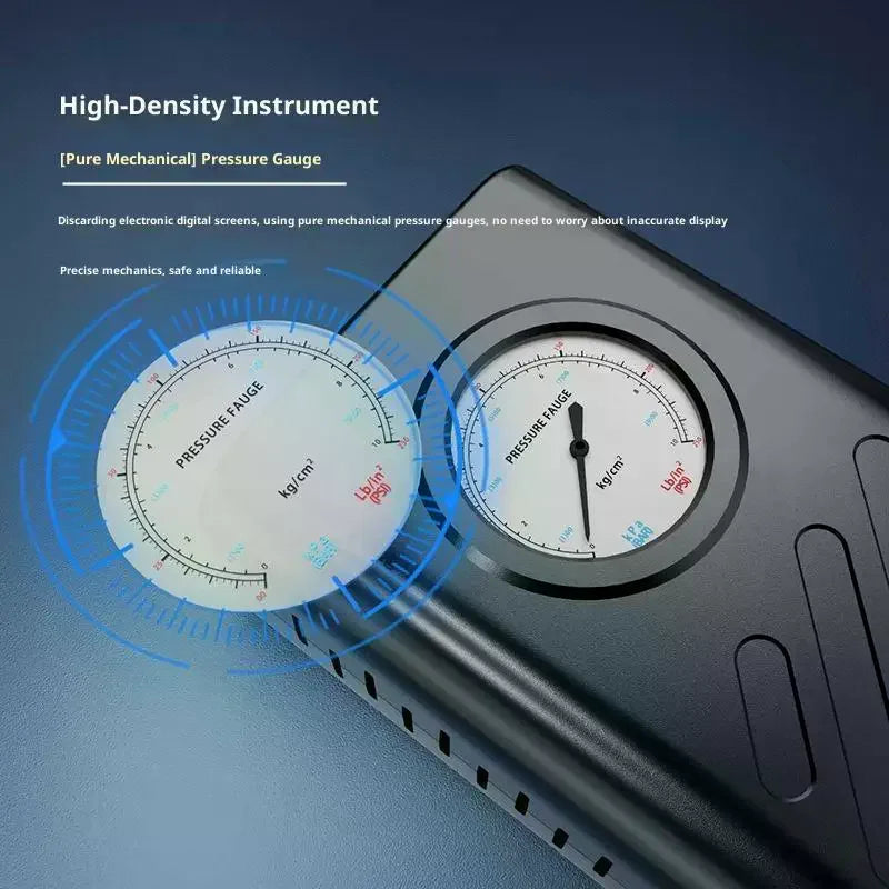 Cordless Tire Inflator with Pointer Pressure Gauge