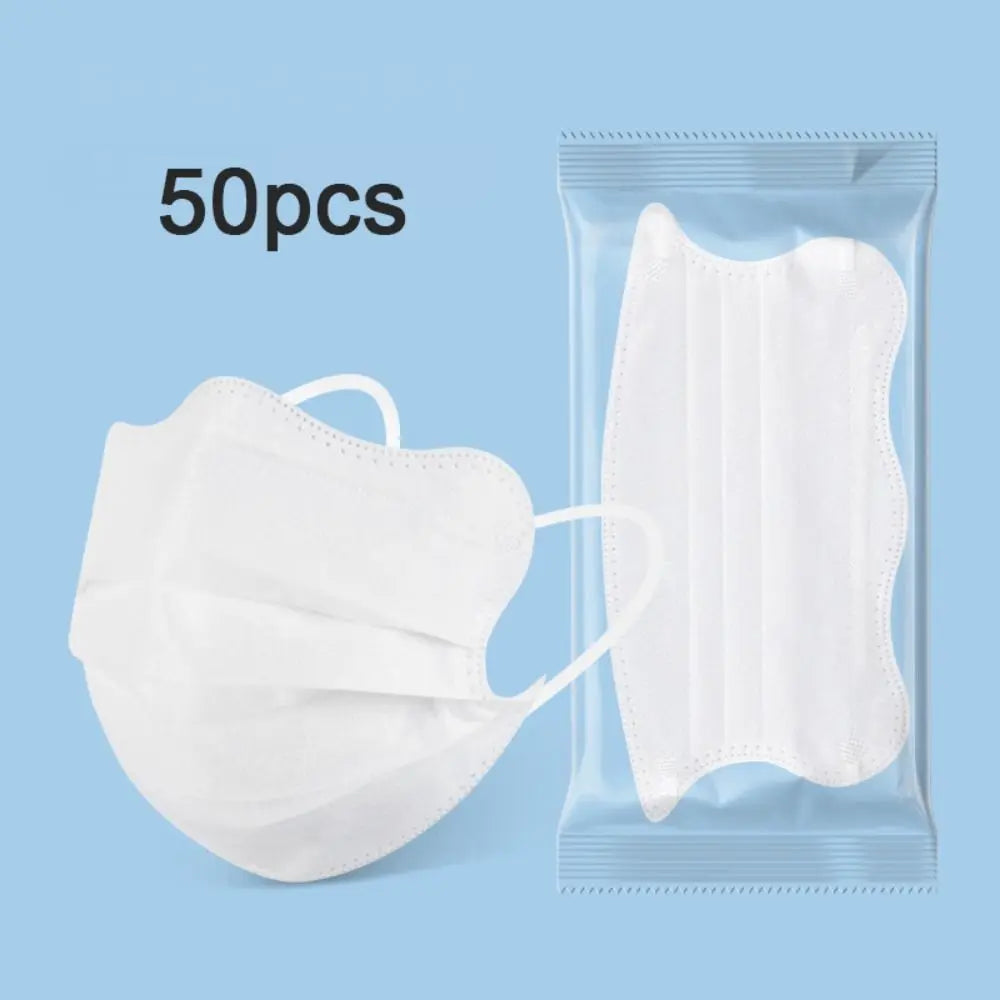 Butterfly-Shaped 3-Layer Disposable Face Masks — 50 Pack